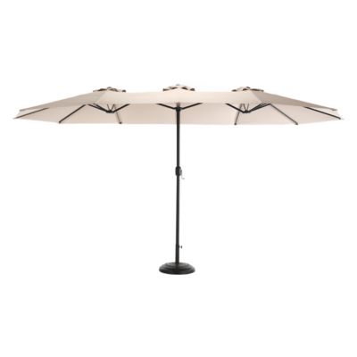 Streamdale Khaki 14.8' Double-Sided Patio Umbrella