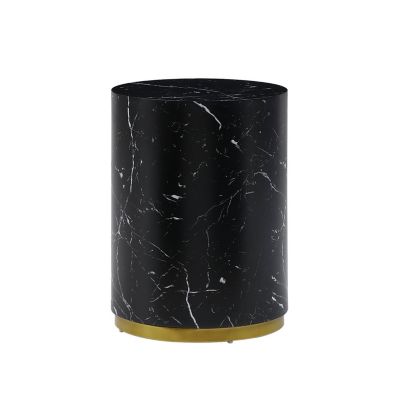 15.75" Round Side Table For Living Room Fully Assembled