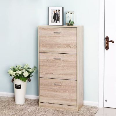 3-Tier Shoe Storage Cabinet with 3 Drawers