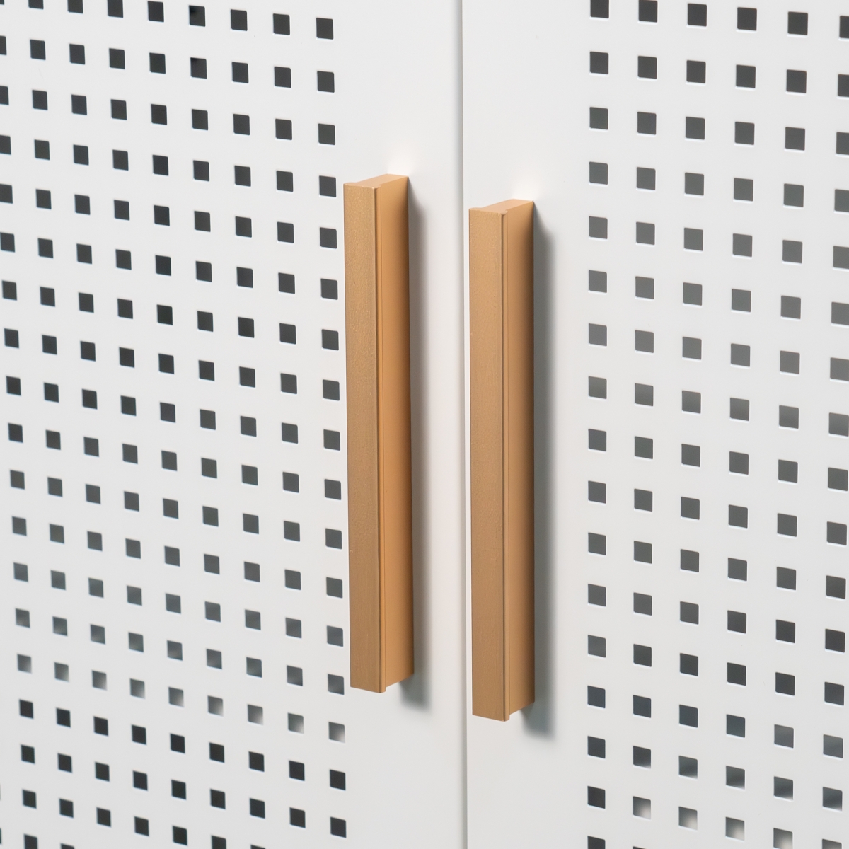 Metal Storage Cabinet - 2 Doors, Adjustable Shelves, White