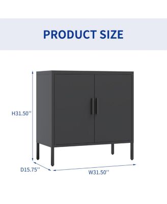 Steel Cabinet with 2 Doors, 2 Shelves, Lockable