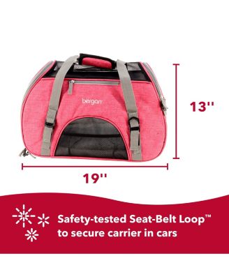 Bergan - Comfort Carrier for Cat, Dog and Other Pets - Heather Berry (19 x 10 x 13 Inches)