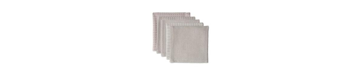 Everyday Kitchen Collection Assorted Dishcloth Set, 12x12", Dusty Lilac, 5 Count - Dusty Lilac