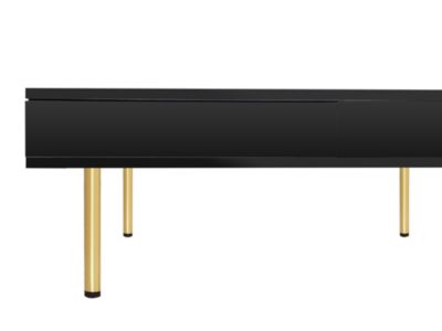 Exquisite 2-tier coffee table with gold legs