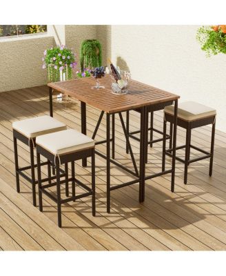5-Piece Outdoor Bar Height Dining Set