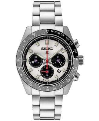 Seiko Men's Chronograph Solar Prospex Speedtimer Stainless Steel