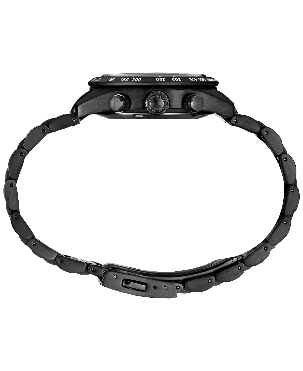 Seiko Men's Chronograph Solar Prospex Speedtimer Black Ion Plated Stainless Steel Bracelet Watch 39mm In Black