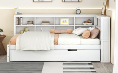 Twin Daybed with Trundle, Storage, & USB Ports