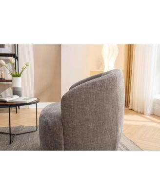 Chenille Swivel Accent Barrel Chair
