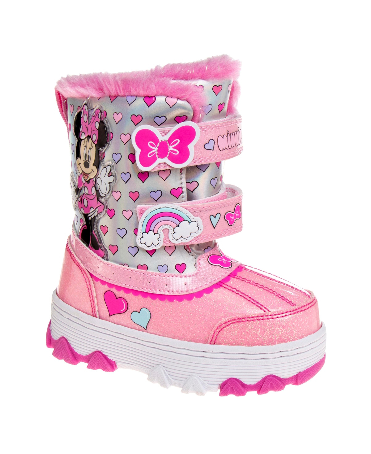 Shop Disney Toddler Girls Minnie Mouse Snow Boots In Pink
