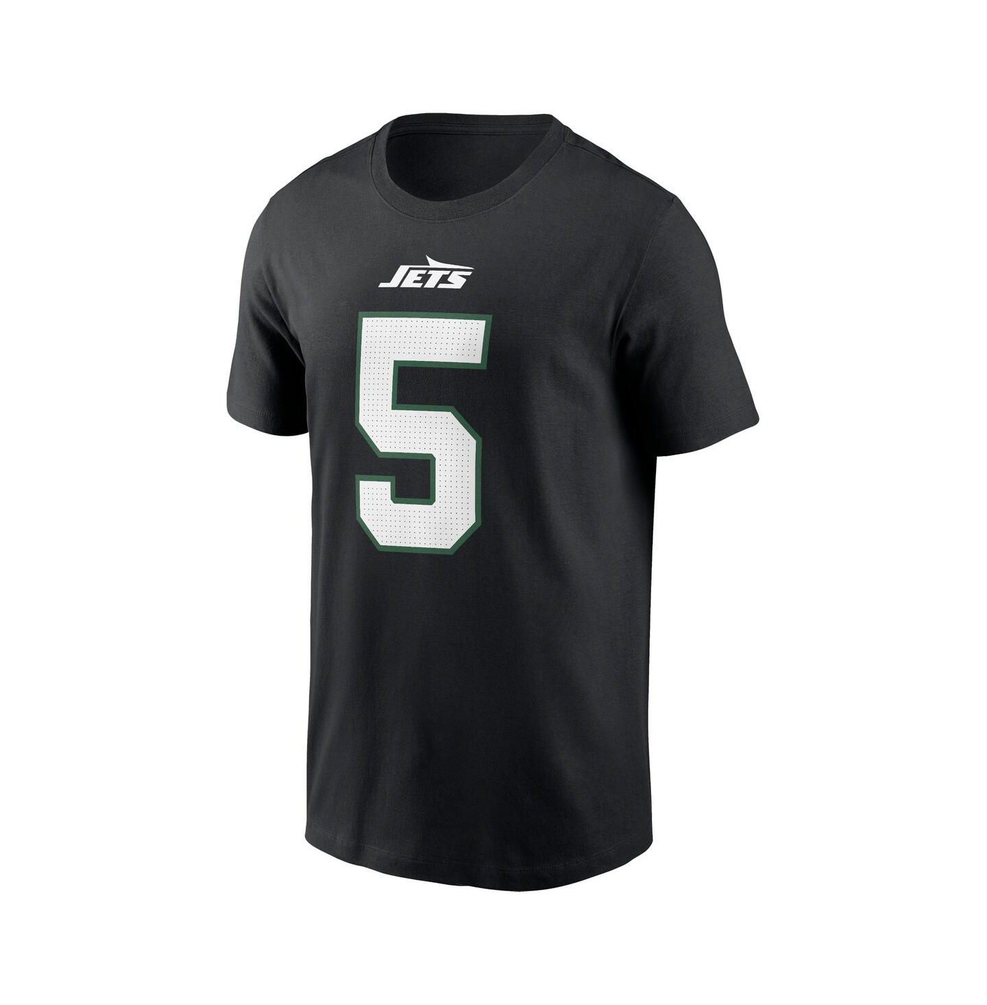 Мужская футболка Nike Garrett Wilson Black New York Jets Name & Number — фото 2