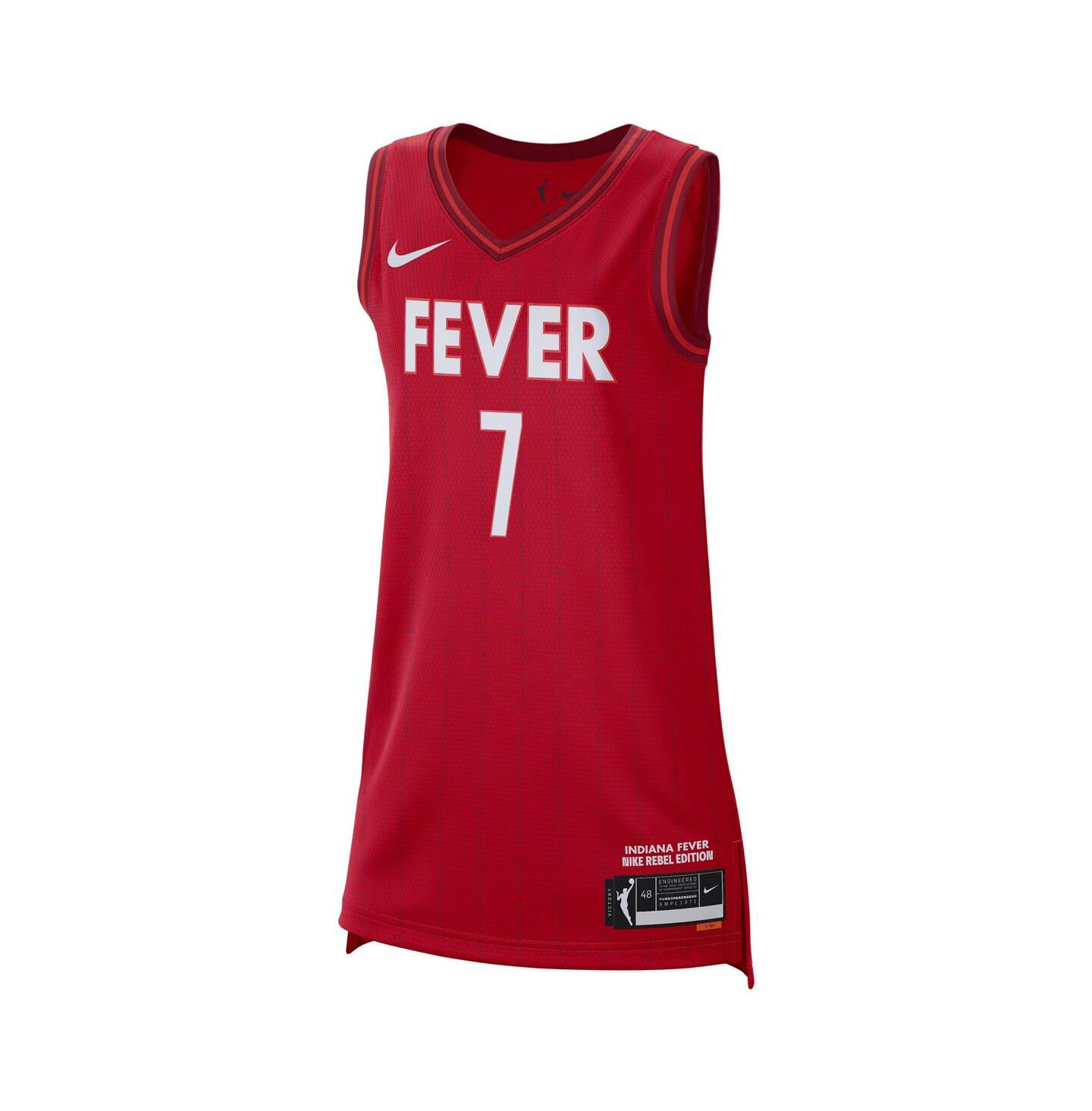 Топ Nike Aliyah Boston Red Indiana Fever Rebel Edition Player Jersey — фото 2