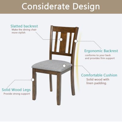 Padded Dining Chair Set (4)