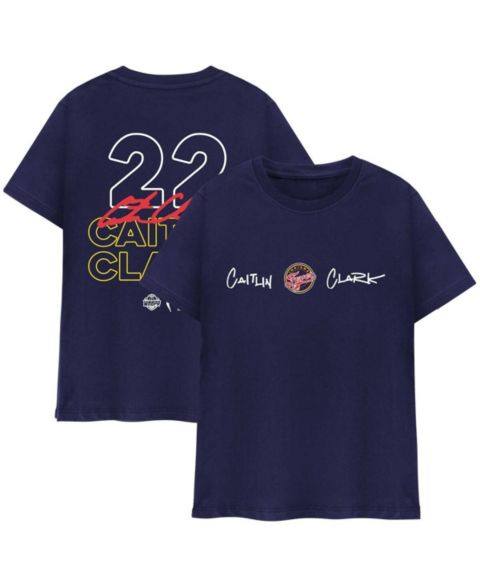 Футболка Round21 Caitlin Clark Navy Indiana Fever Player Signature