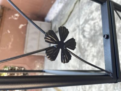 Outdoor Black Metal Garden Arbor Archway