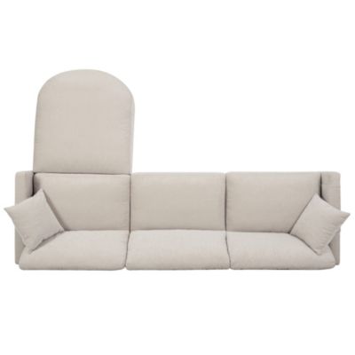 Sectional Sofa Couch with Ottoman, Removable Cushions