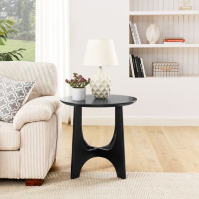 Round End Table, Wood Nightstand