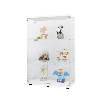 Glass Display Cabinet with 3 Shelves