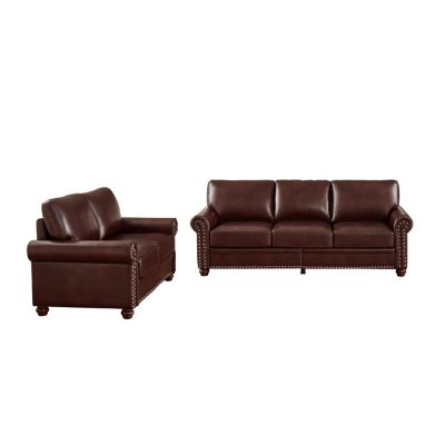 Living Room Sofa With Storage Sofa 2+3 Sectional Burgundy Faux Leather
