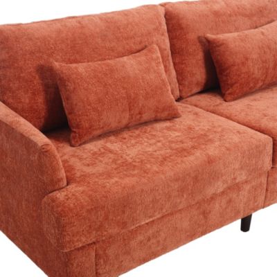 Modern Chenille 2-Seat Loveseat