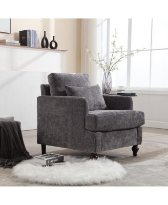 Streamdale Wood Frame Armchair, Modern Accent Chair Lounge Chair For Living Room