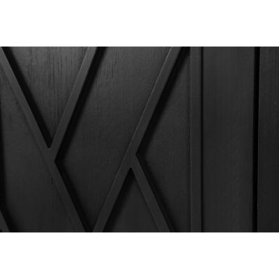 Streamdale Vintage Black Wooden Sideboard - American Country Style