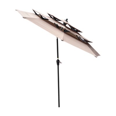 Streamdale Outdoor Patio Umbrella - 9Ft with Crank, Tilt, and Vents