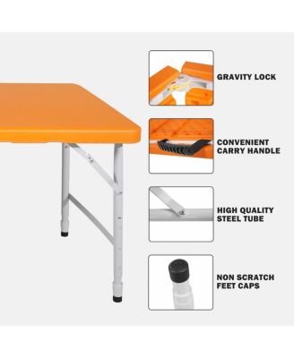 Streamdale Folding Portable Table (4FT, Orange)