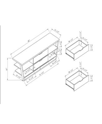 Streamdale TV Stand Brown Walnut