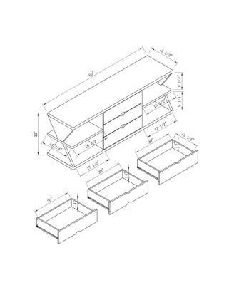 Streamdale TV Stand White Oak