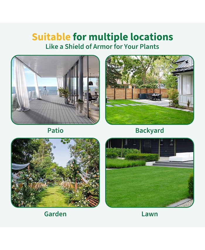 AMERLIFE 13.5x13.5x9 Ft Hexagonal Walk-in Greenhouse - Heavy Duty Outdoor Garden Greenhouse With PE Cover