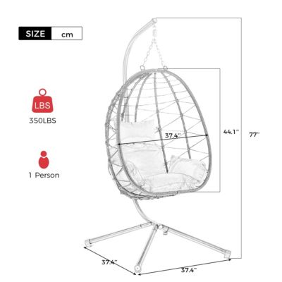 Streamdale Egg Chair with Stand for Indoor and Outdoor Use