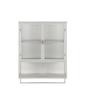 Modern Two-Door Wall Cabinet with Glass Doors