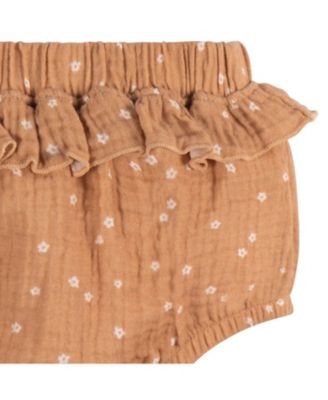 Baby Girls Gauze Dress and Diaper Cover Set, 2 Piece