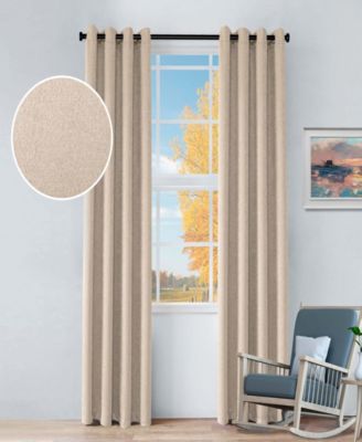 Senna Textured Room Darkening Grommet Curtain Set of 2 Panels, 52"x 96"