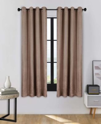 Linen-Inspired Classic Room Darkening Modern Fade Resistant 4-Piece Curtain Set with Grommet Header Top, 52" X 63"