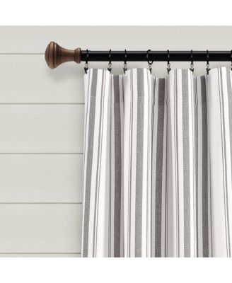 Farmhouse Stripe Yarn Dyed Cotton Window Curtain Panels