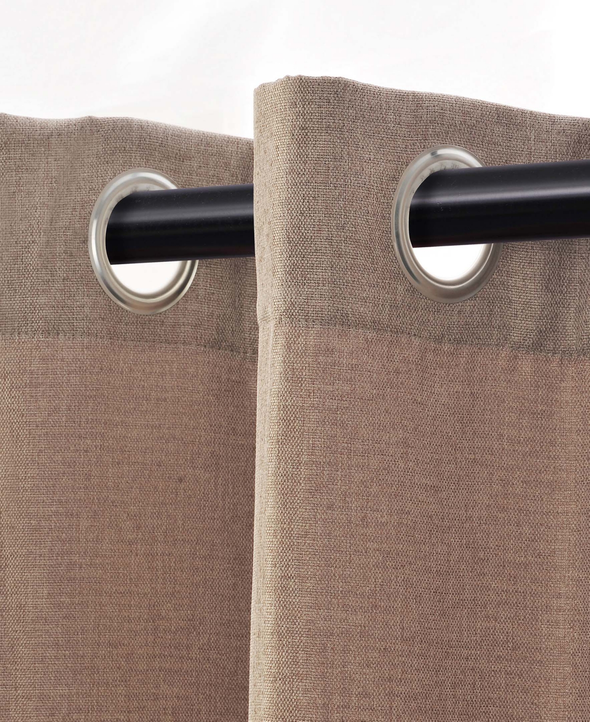 Superior Linen-Inspired Classic Room Darkening Modern Fade Resistant 2-Piece Curtain Set with Grommet Header Top, 42