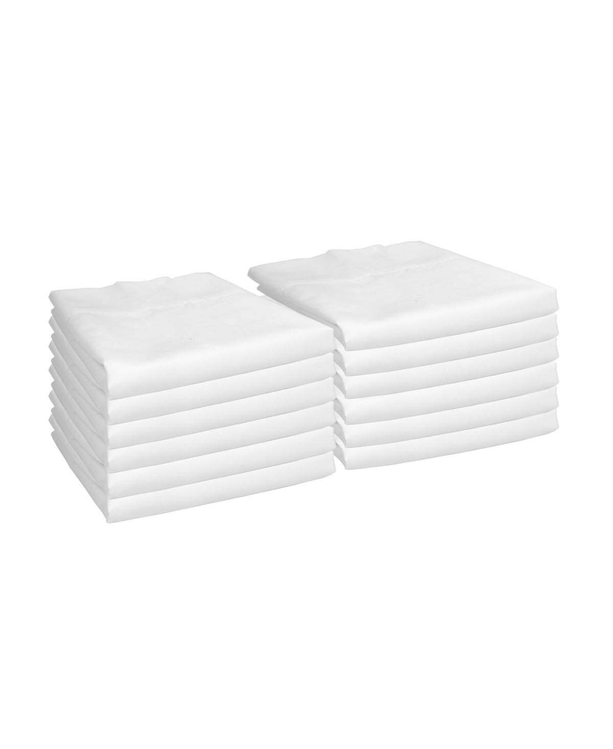 Arkwright Home Lulworth Pillowcases (12 Pack), Size, Cotton Polyester Blend, 180 Thread Count - White