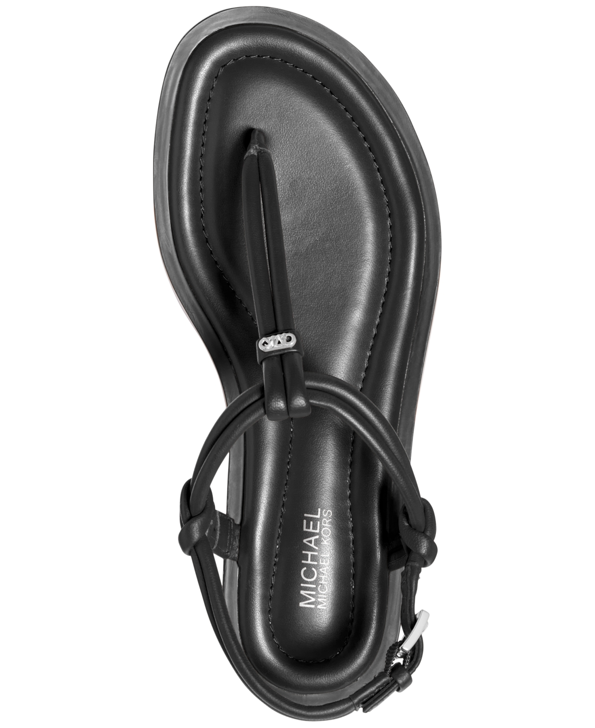 Michael Kors Michael  Women's Astra Thong Toe Double Strap Sandals In Silver