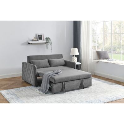 Streamdale 55" Modern Convertible Velvet Sofa Bed