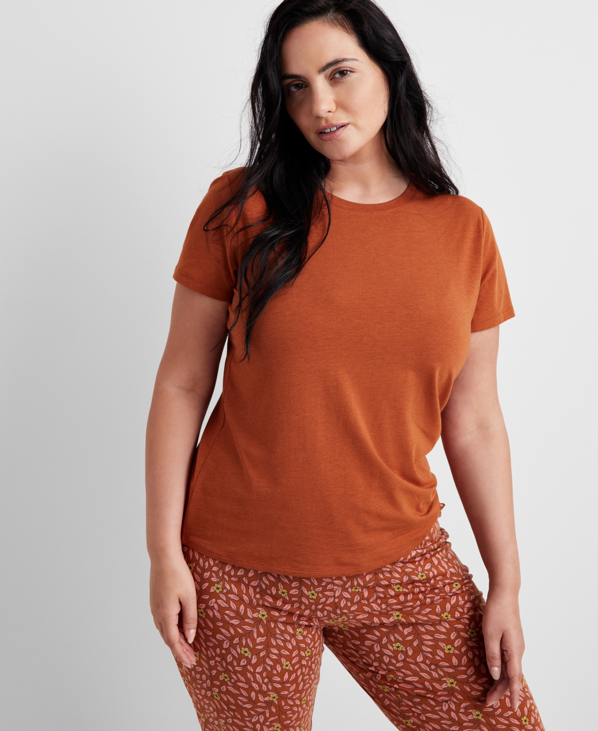 State of Day Women's Cotton Blend Short-Sleeve Sleep Tee Xs-3X, Created for Macy's