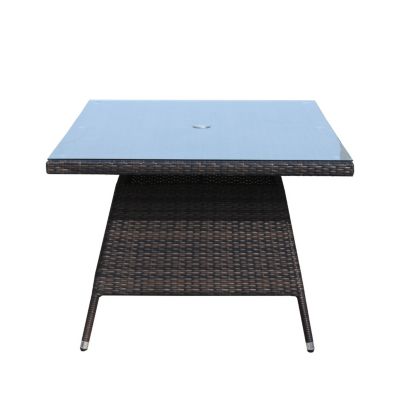 Glass Top Rectangular Patio Table