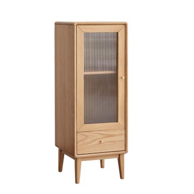 Vintage Glass Door Storage Cabinet