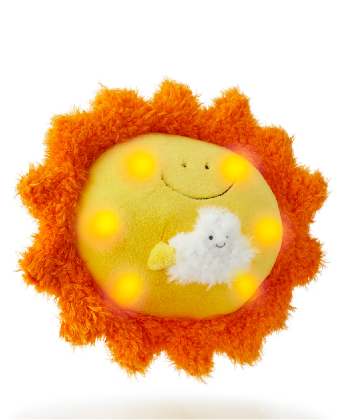 Shop Geoffrey's Toy Box 12" Plush Sun With Led Lights And Sound In Orange
