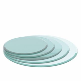 Simplie Fun 32 Inch Round Tempered Glass Table Top Clear Glass 3/8 Inch ...