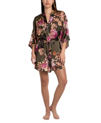Midnight Bakery - Women's Printed Satin Wrap Robe