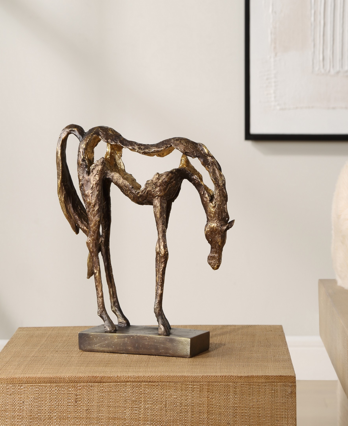 Uttermost Openly Grazing, Sculpture In Bronze