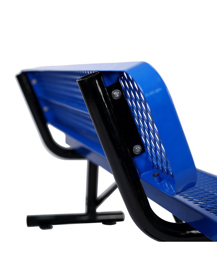Simplie Fun 6 FT. Outdoor Steel Bench With Backrest - Macy's