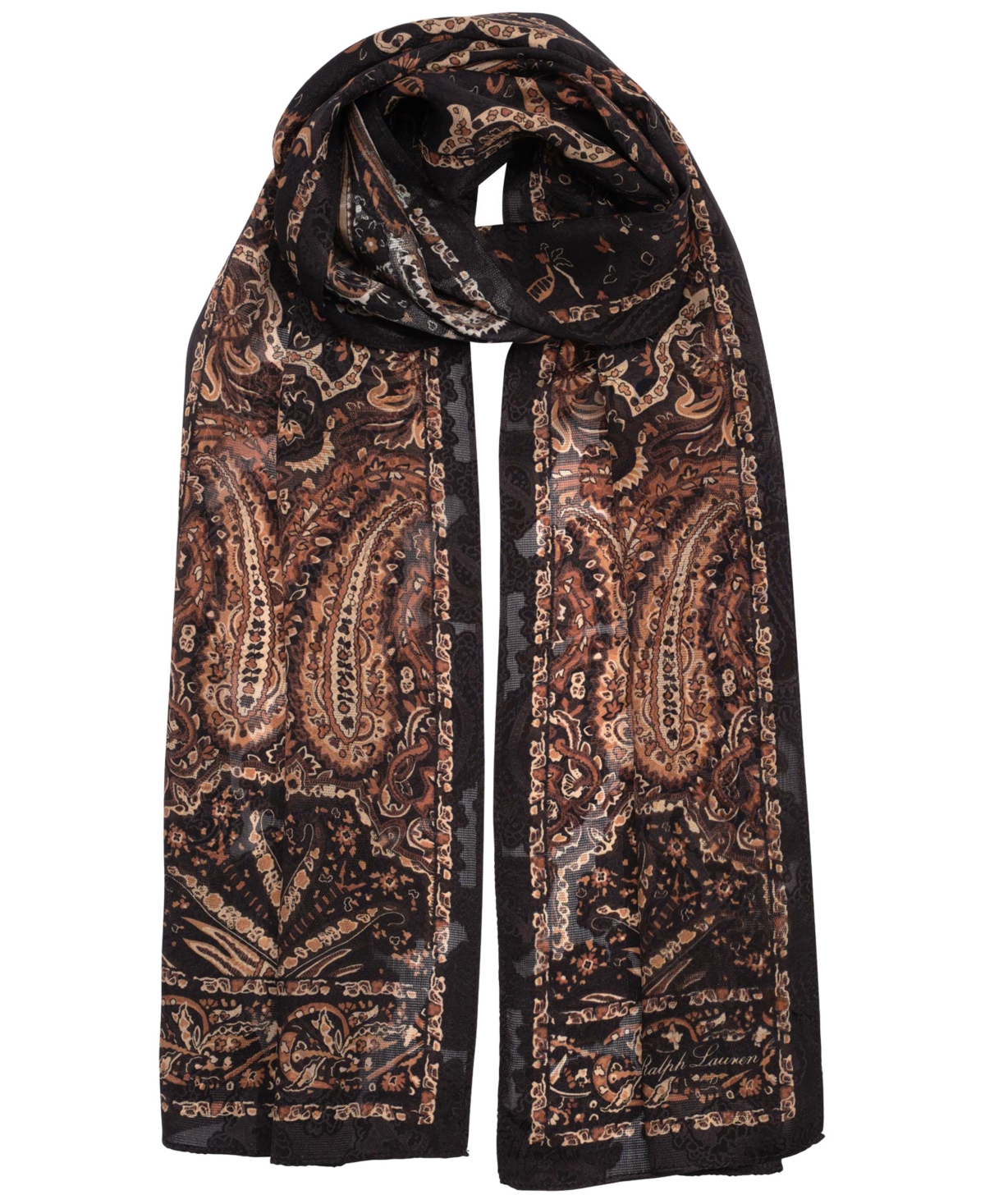 paisley oblong scarf - Dk Fuchsia